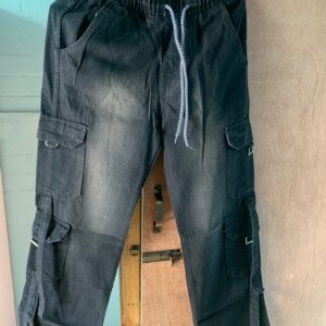 Denim Jeans Casual Multi Pocket Cargo Sweat Pant For Men | Fashion Casual Denim