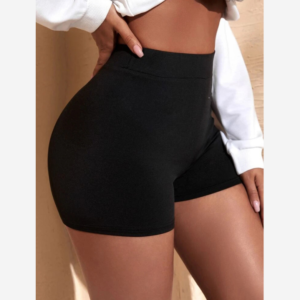 SXY Spring And Summer Black Wide-Waisted Motorcycle Tight Shorts - Summer Shorts - Size XS