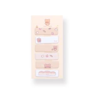 Bear & Bread Sticky Notes - Khaki