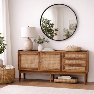Edward Sheesham Wood Storage Cabinet and Sideboard
