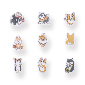 Corgi & Husky Stickers