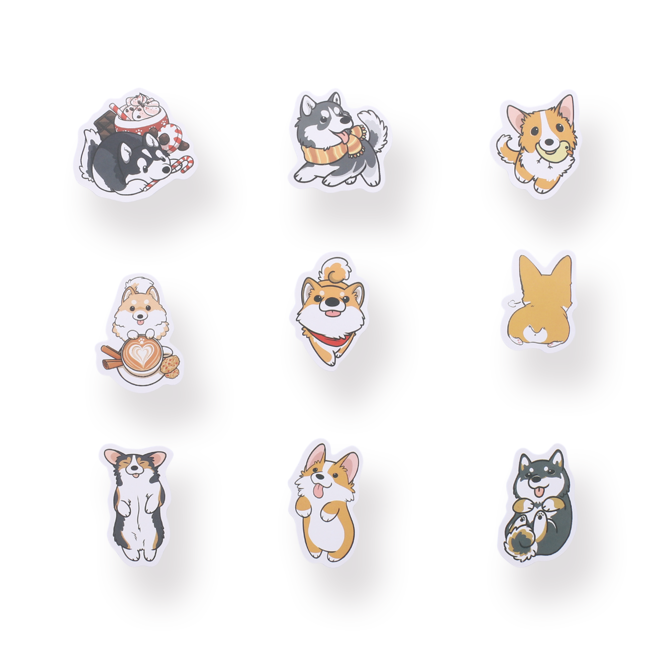 Corgi & Husky Stickers