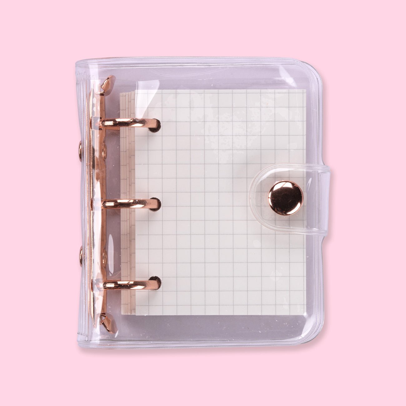 Mini Grid Notebook - Rose Gold