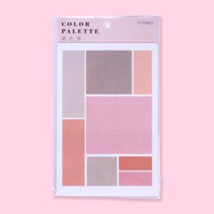 Rectangle Square Circle Stickers - Set of 4 - Pink