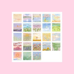 Mini Sticker Pad - Pastel Oil Painting