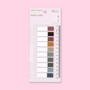 Tag Sticky Notes with Ruler - Set of 10 - Vintage Rectangle