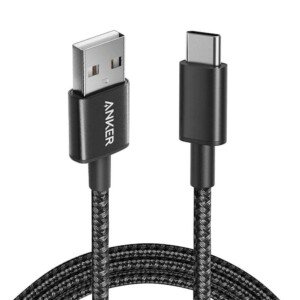 ANKER Nylon USB C to USB A 2.0 cable 10FT black