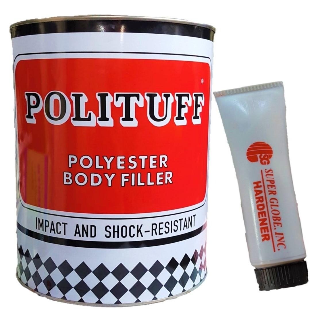 POLITUFF POLYESTER BODY FILLER 1L W/HARDENER