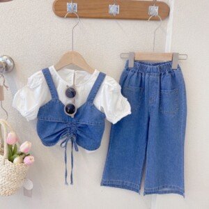 Trendy T-shirt And Denim Shorts Summer Set For Boys - Sizes 130 cm (5 to 7 years), 140 cm (7 to 9 years)